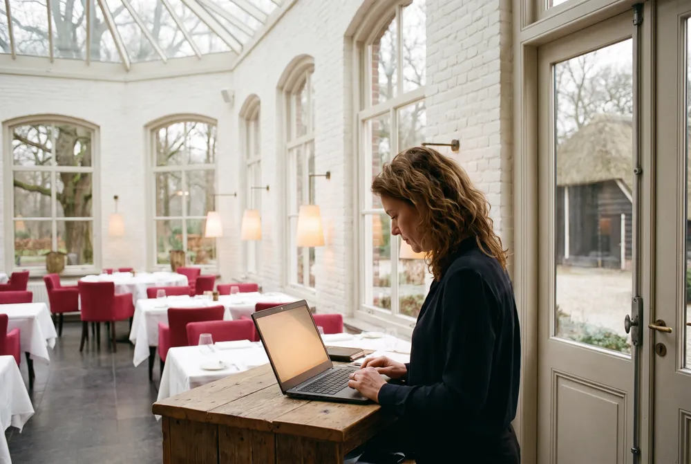 Aan de balie komt de aanvraag binnen en staat het dossier meteen open.