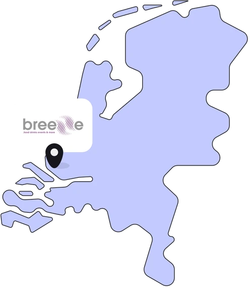 Kaartje van Nederland met Breezze in Brielle