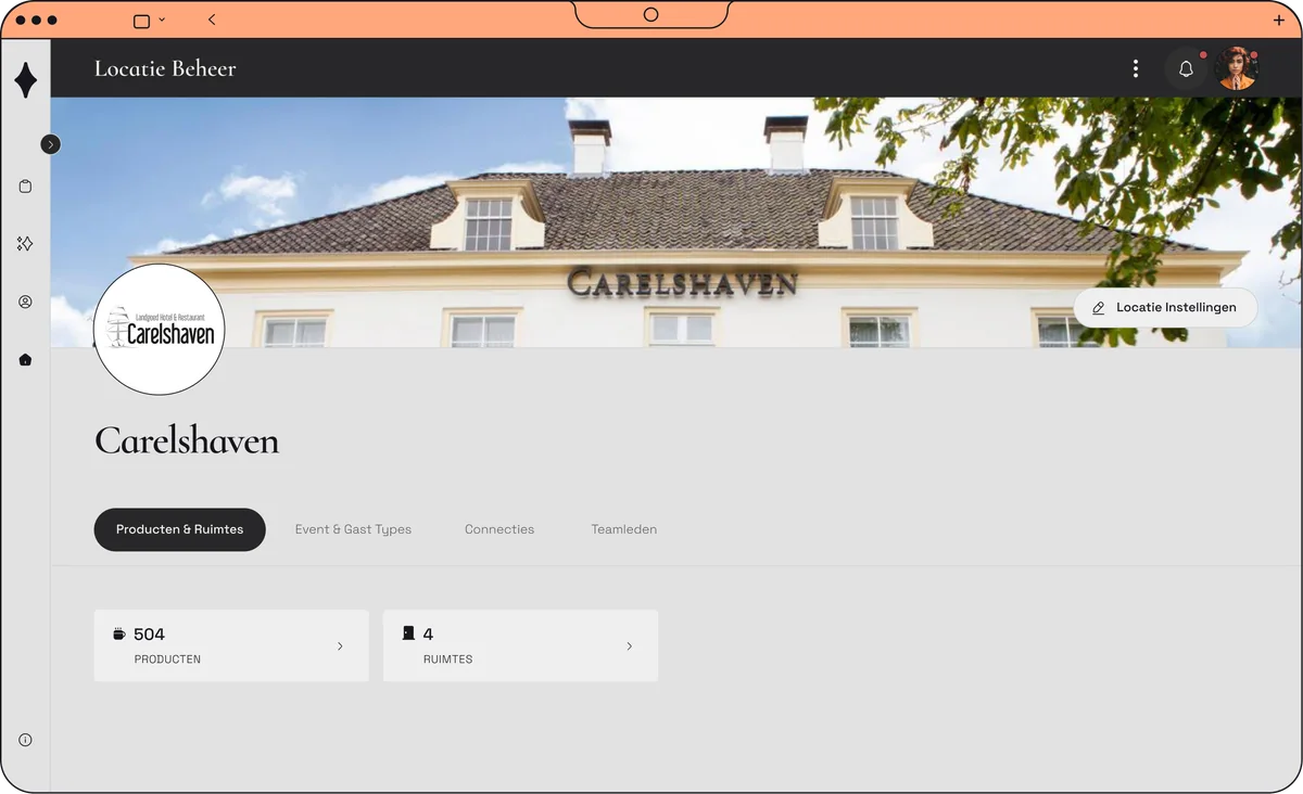Het overzicht van de vier Van Berkel-locaties in Constell
