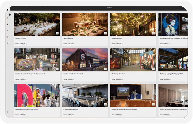Constell arrangementen overzicht met tickets, activiteiten en evenementfoto's