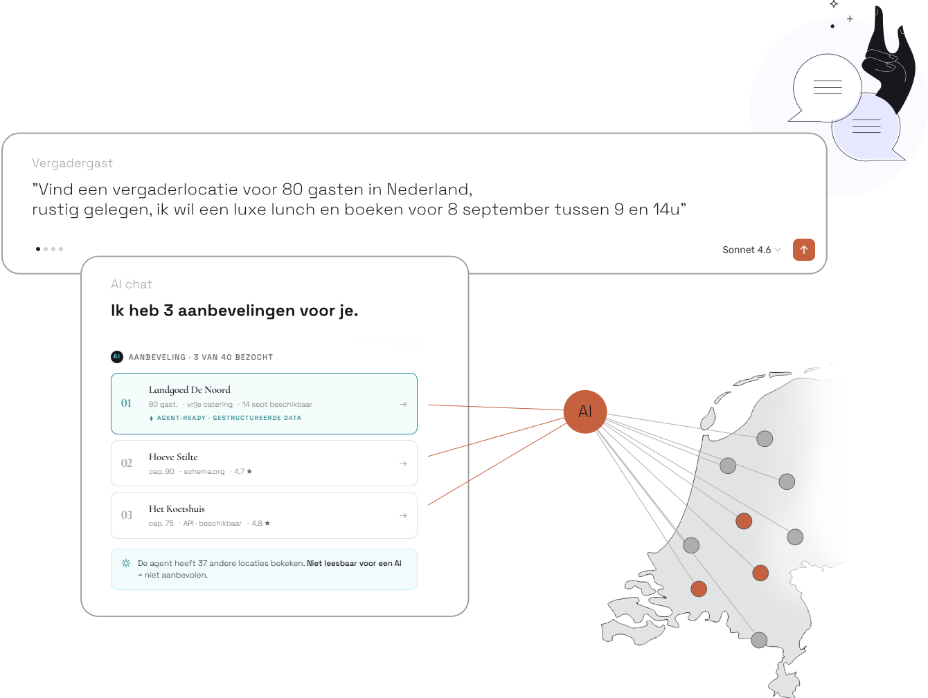 Geo optimalisatie kaart - AI locatie aanbevelingen