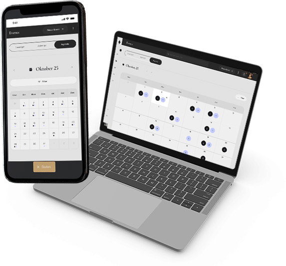 Constell mobiel vriendelijk - telefoon en laptop weergave